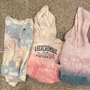 Abercrombie & Fitch Pastel Hoodie Trio